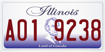 IL license plate A019238