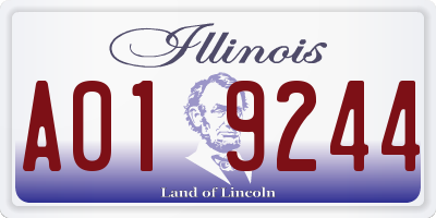 IL license plate A019244