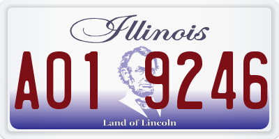 IL license plate A019246