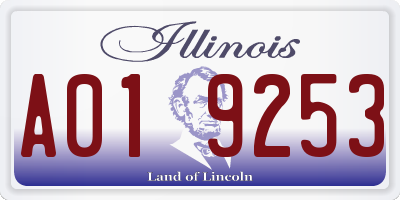 IL license plate A019253