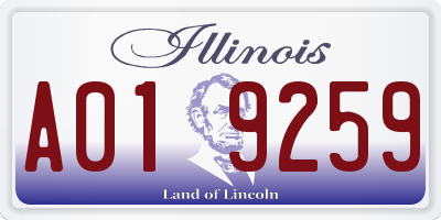 IL license plate A019259