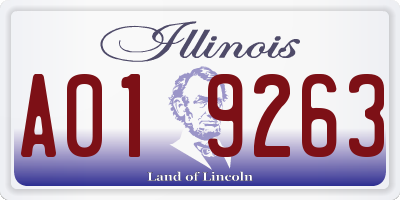 IL license plate A019263