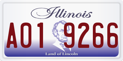 IL license plate A019266