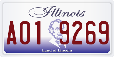 IL license plate A019269