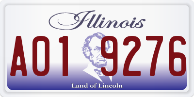 IL license plate A019276