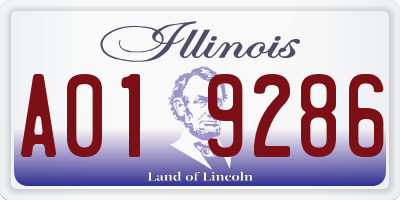 IL license plate A019286
