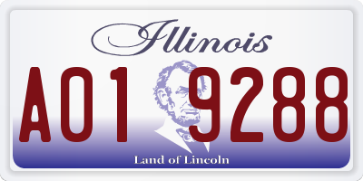 IL license plate A019288