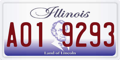 IL license plate A019293