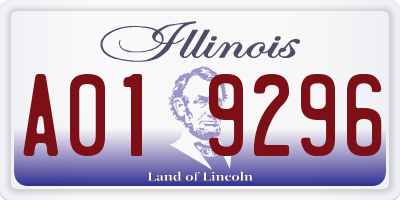 IL license plate A019296