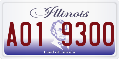 IL license plate A019300