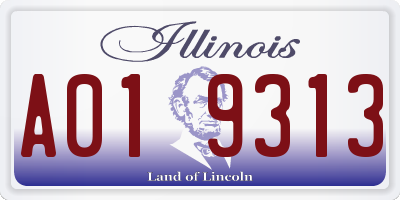 IL license plate A019313
