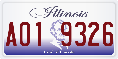IL license plate A019326