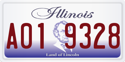 IL license plate A019328