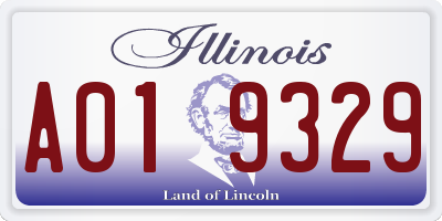 IL license plate A019329
