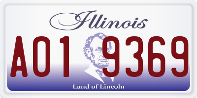 IL license plate A019369