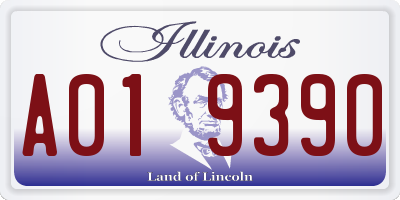 IL license plate A019390
