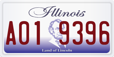 IL license plate A019396