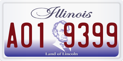 IL license plate A019399
