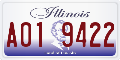 IL license plate A019422