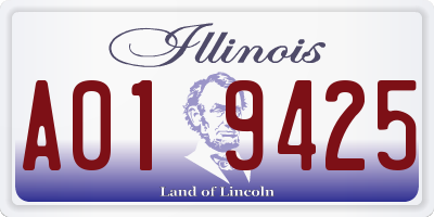 IL license plate A019425