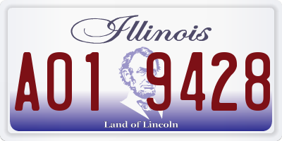 IL license plate A019428