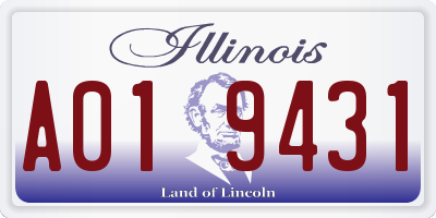 IL license plate A019431
