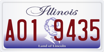 IL license plate A019435