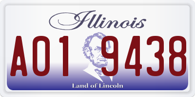 IL license plate A019438