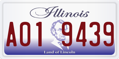 IL license plate A019439