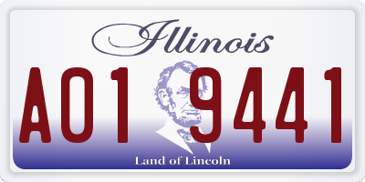 IL license plate A019441