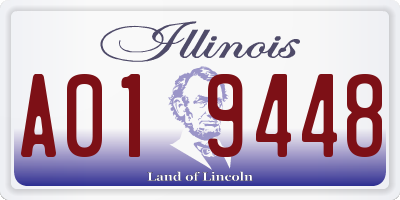 IL license plate A019448