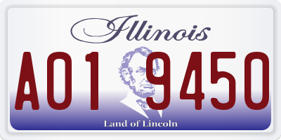 IL license plate A019450