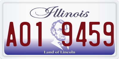 IL license plate A019459
