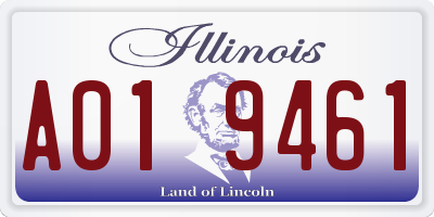 IL license plate A019461