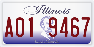 IL license plate A019467