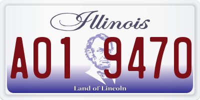 IL license plate A019470