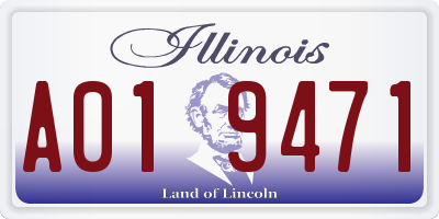 IL license plate A019471