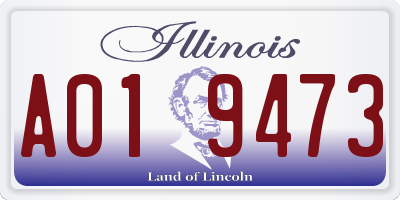IL license plate A019473