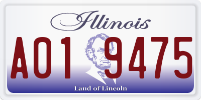 IL license plate A019475