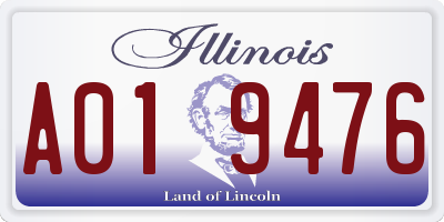 IL license plate A019476