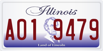 IL license plate A019479