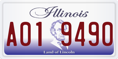 IL license plate A019490