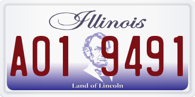 IL license plate A019491