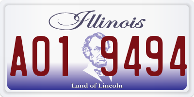 IL license plate A019494