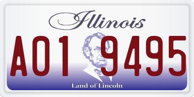 IL license plate A019495