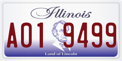 IL license plate A019499