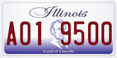 IL license plate A019500