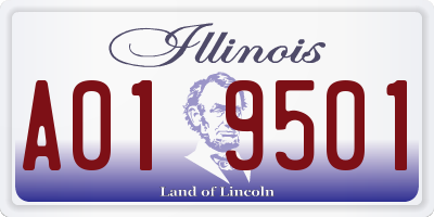 IL license plate A019501