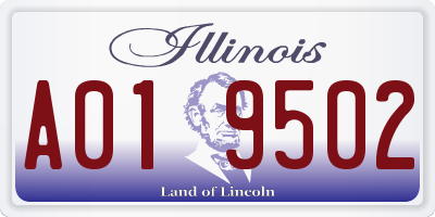 IL license plate A019502