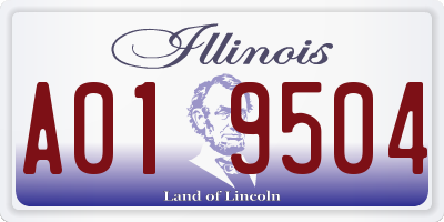 IL license plate A019504